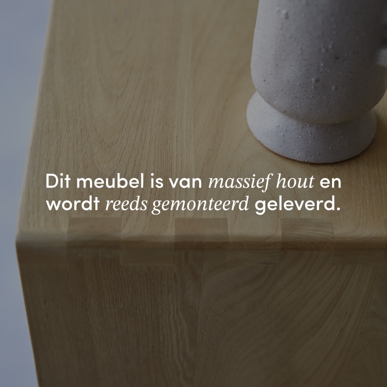 Luis - Hoge kolomkast van massief iepenhout en vlechtwerk