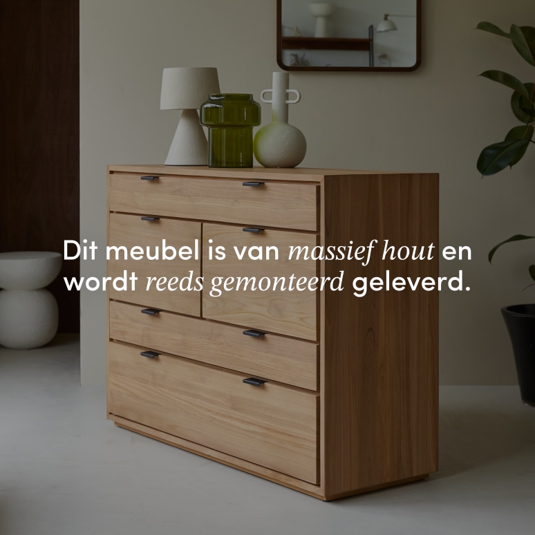 Senson - Massief teakhouten commode