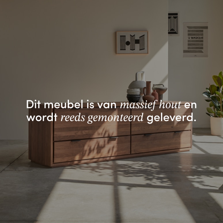 Senson - Massief notenhouten tv-meubel 180 cm