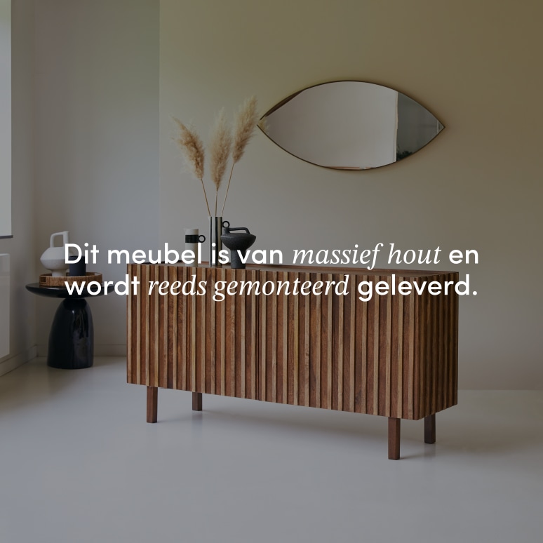 Milo - Buffet van massief mangohout 164 cm