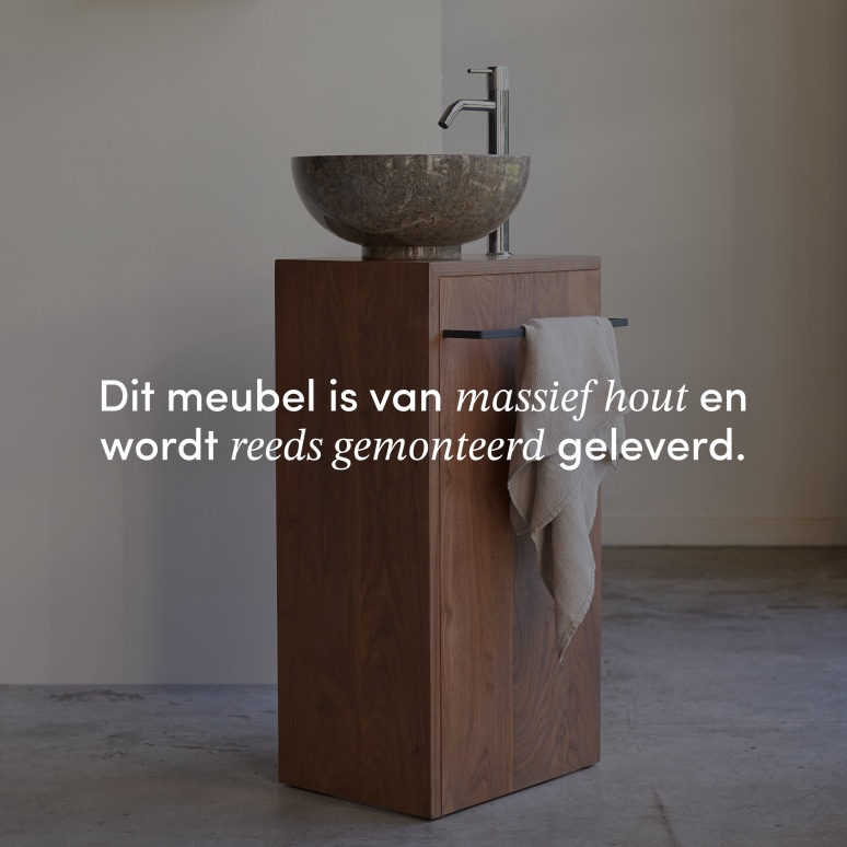 Stelle - Massief notenhouten badmeubel, rechts