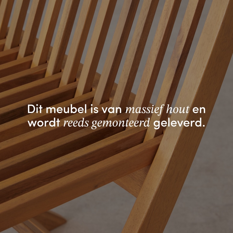 Capri - Set van 2 massief acaciahouten tuinstoelen