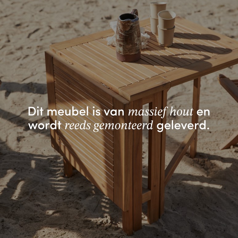 Capri - Klaptafel voor buiten van massief acaciahout voor 2/4 personen