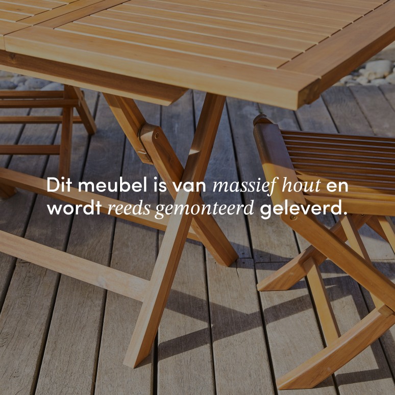 Capri - Outdoor klaptafel van massief acaciahout, uitschuifbaar voor 4/6 personen