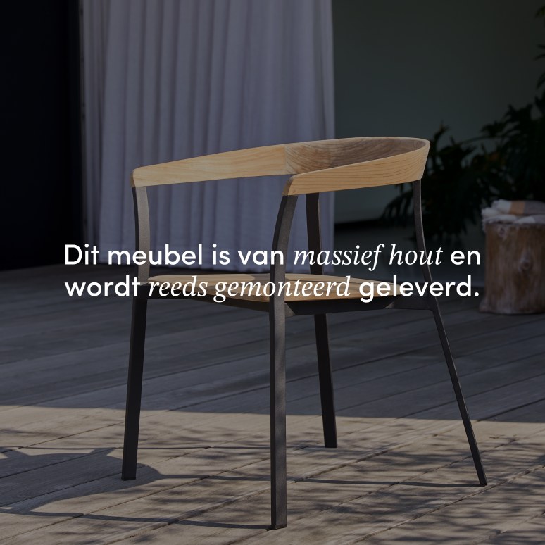 Arco - Tuinstoel in massief teak en aluminium