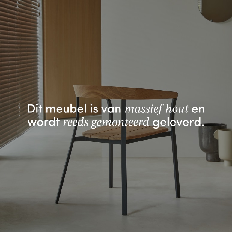 Arco - Stoel in massief teak en aluminium