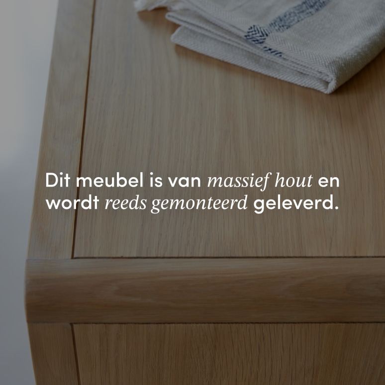 Come - Ladekast van massief eikenhout en rotan