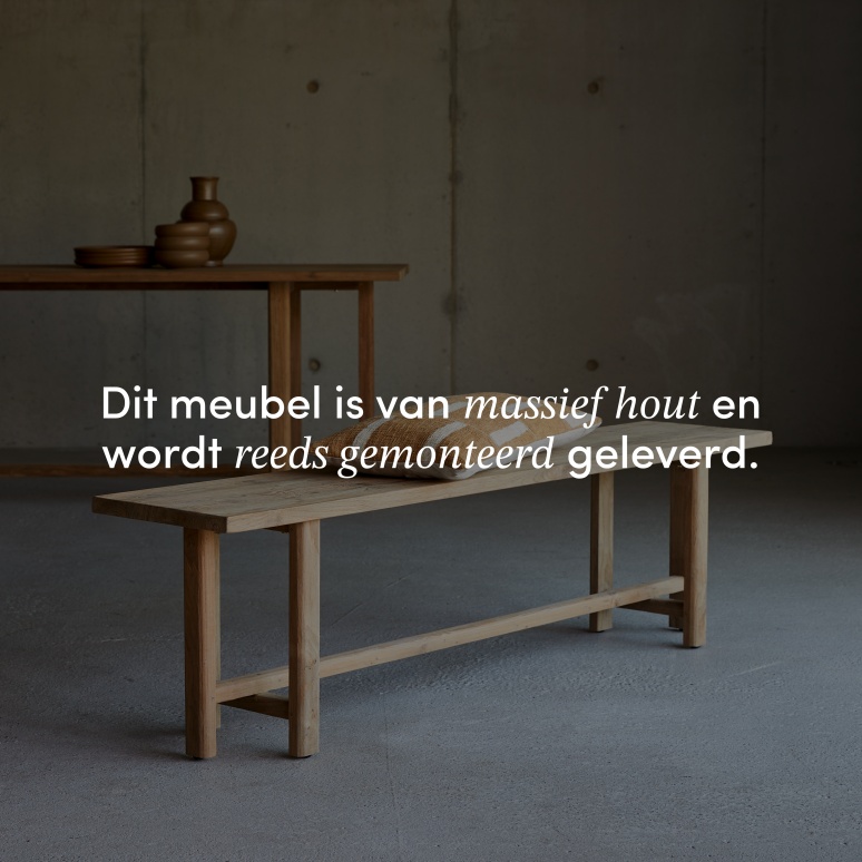 Antonia - Bank van gerecycled massief teakhout