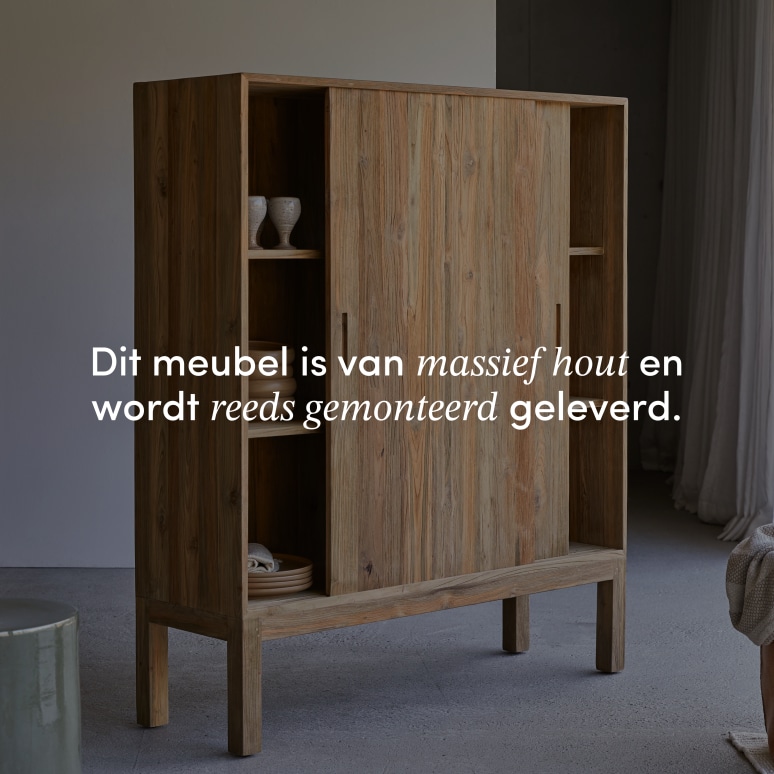 Elias - Dressoir van gerecycled massief teakhout 130 cm