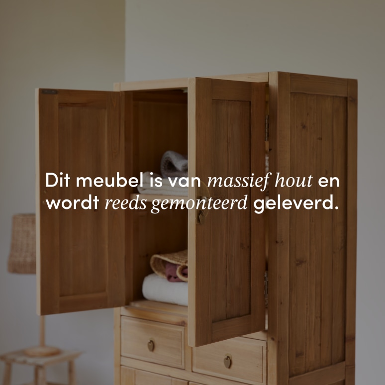 Yuki - Natural kast van gerecycled massief grenenhout