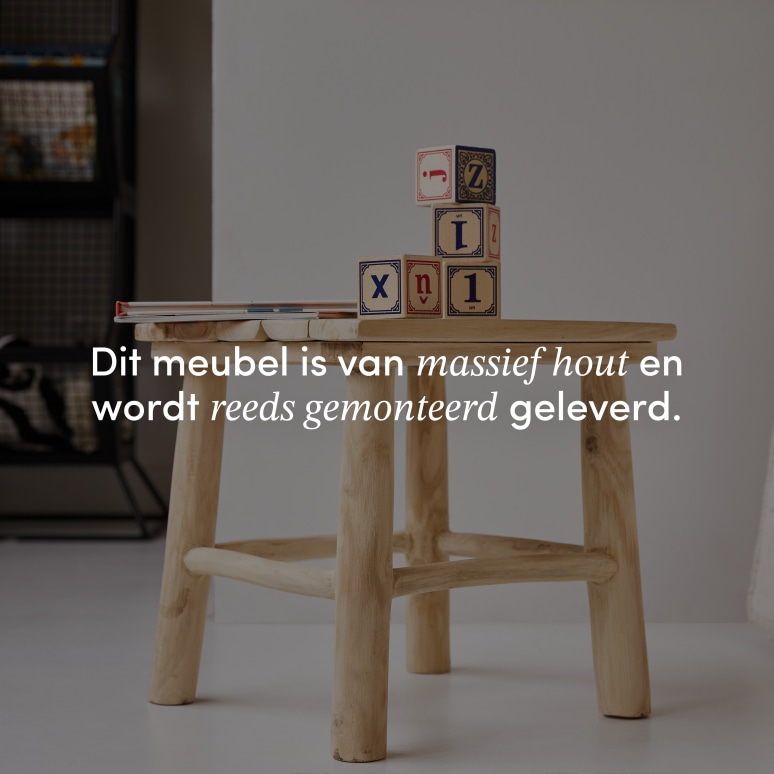 Kilim - Nachtkastje voor kinderen van massief teakhout