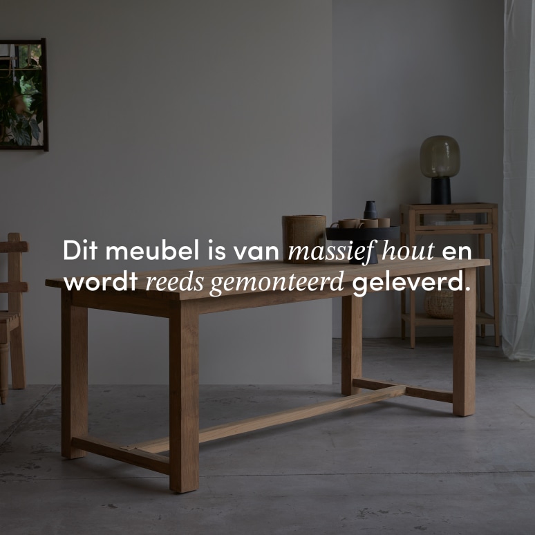 Teresa - Eettafel van gerecycled massief teakhout voor 6/8 personen