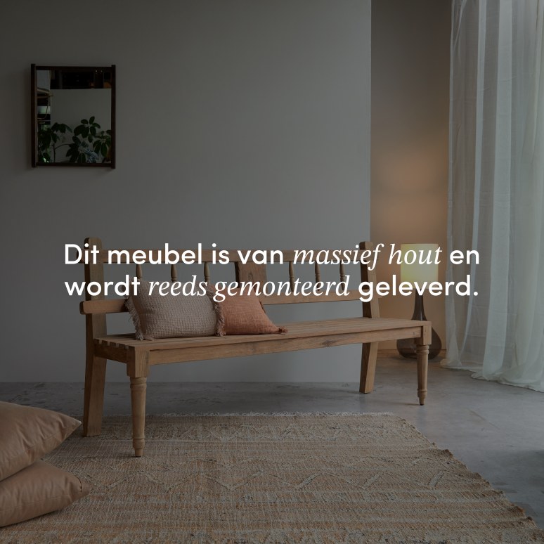 Paula - Bank van gerecycled massief teakhout