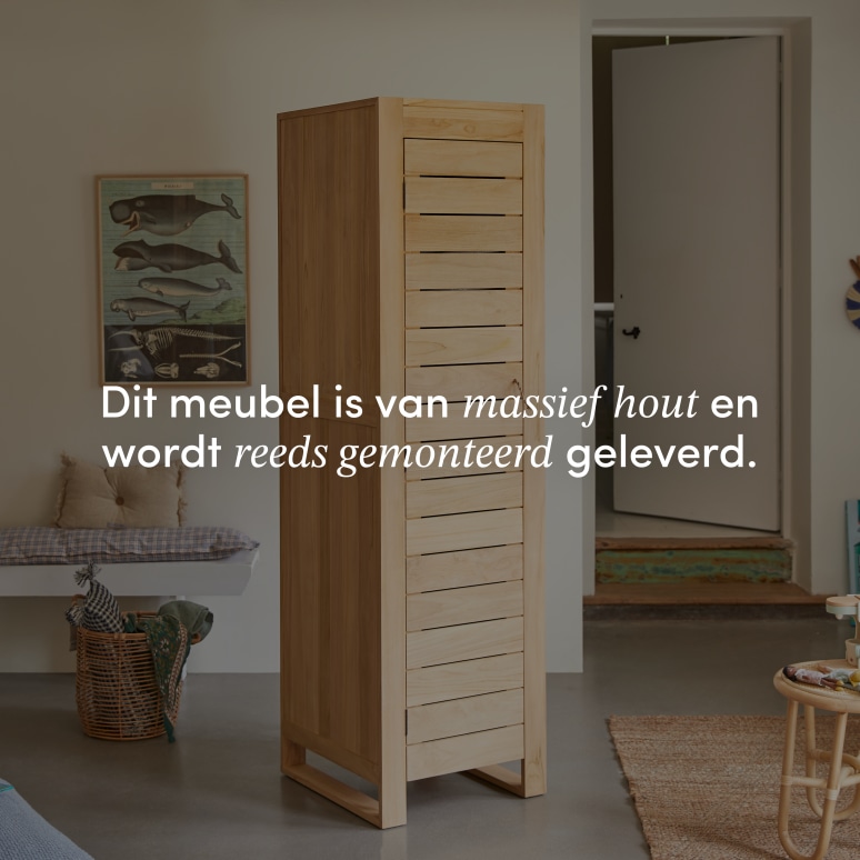 Minimalys - Hoge kast voor kinderen van massief teakhout