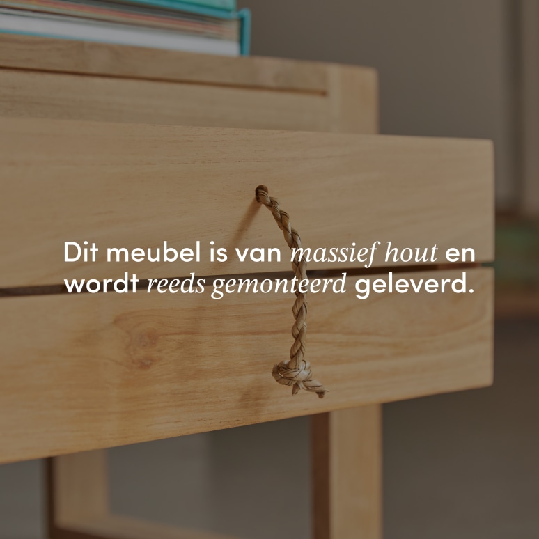 Minimalys - Nachtkastje voor kinderen van massief teakhout