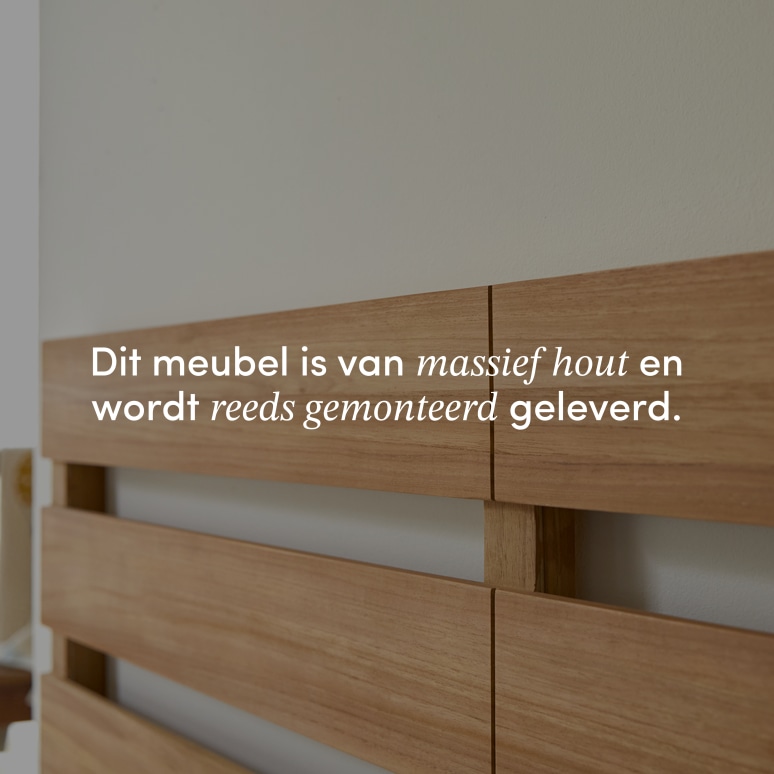 Urbain - Hoofdbord voor kinderkamer in massief teakhout 135 cm