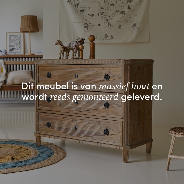 Emily - Kindercommode van gerecycled massief grenen