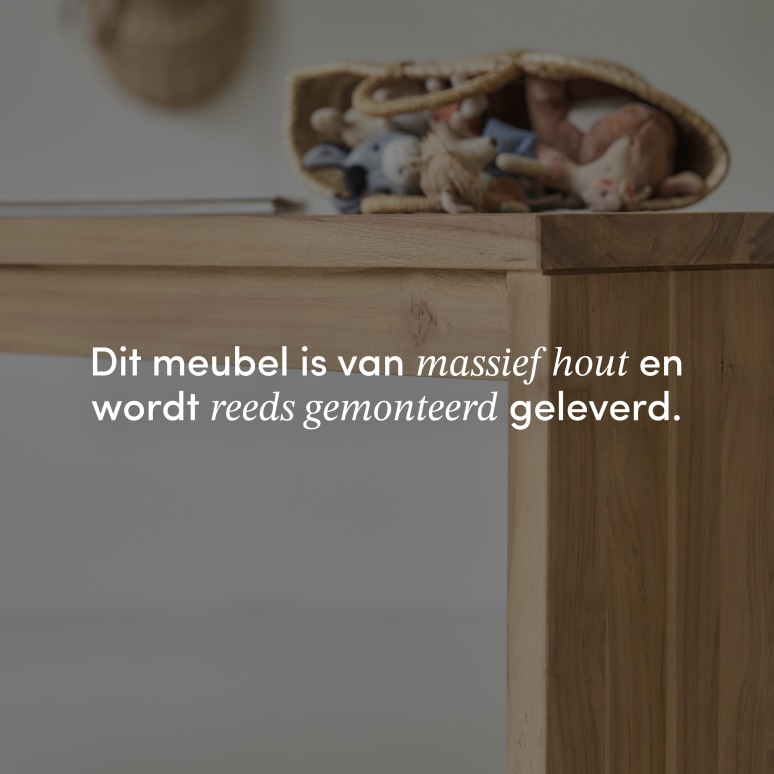 Eden - Kinderbureau van massief teakhout met ladeblok