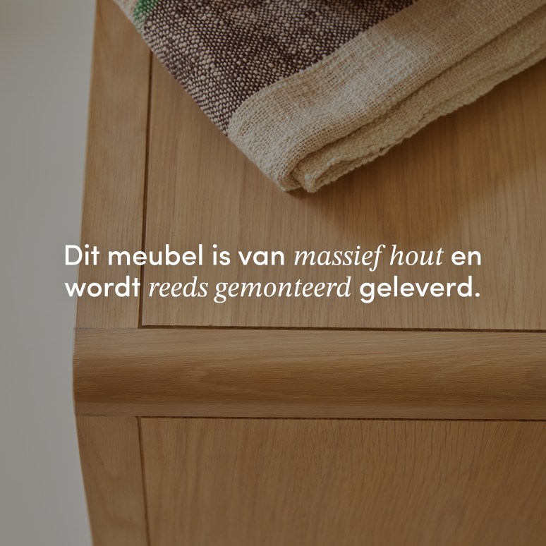 Come - Commode voor kinderen van massief eikenhout en rotan