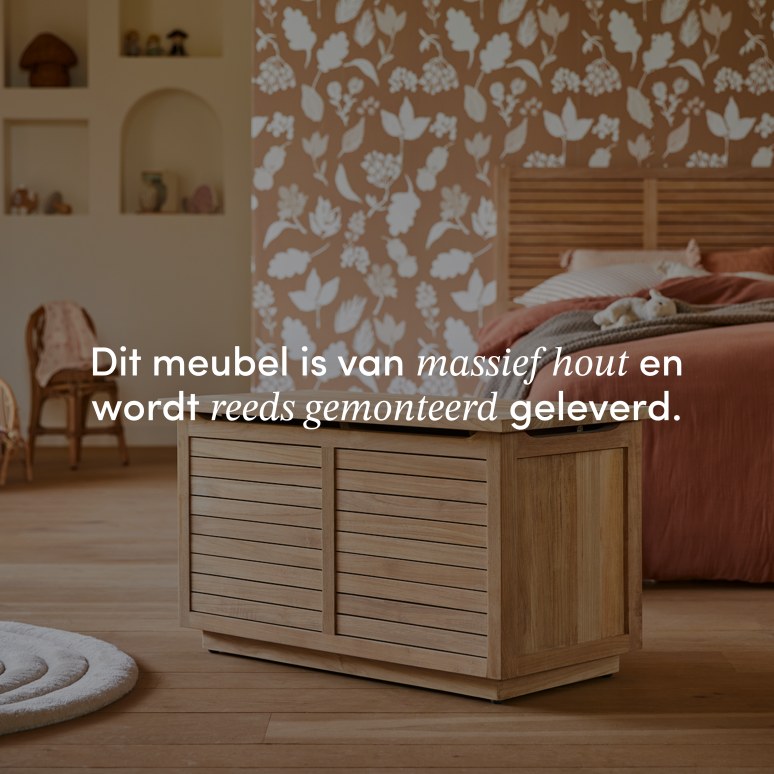 Suzette - Kist voor kinderkamer van massief teakhout