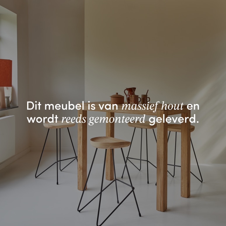 Eden - Massief eiken bartafel voor 2/4 personen