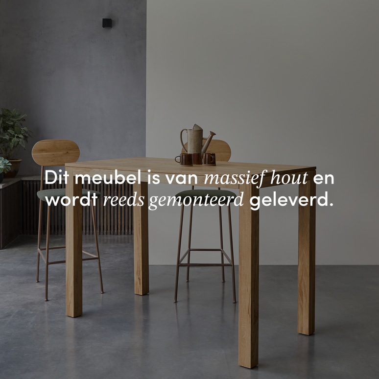 Eden - Massief eiken bartafel voor 4/6 personen