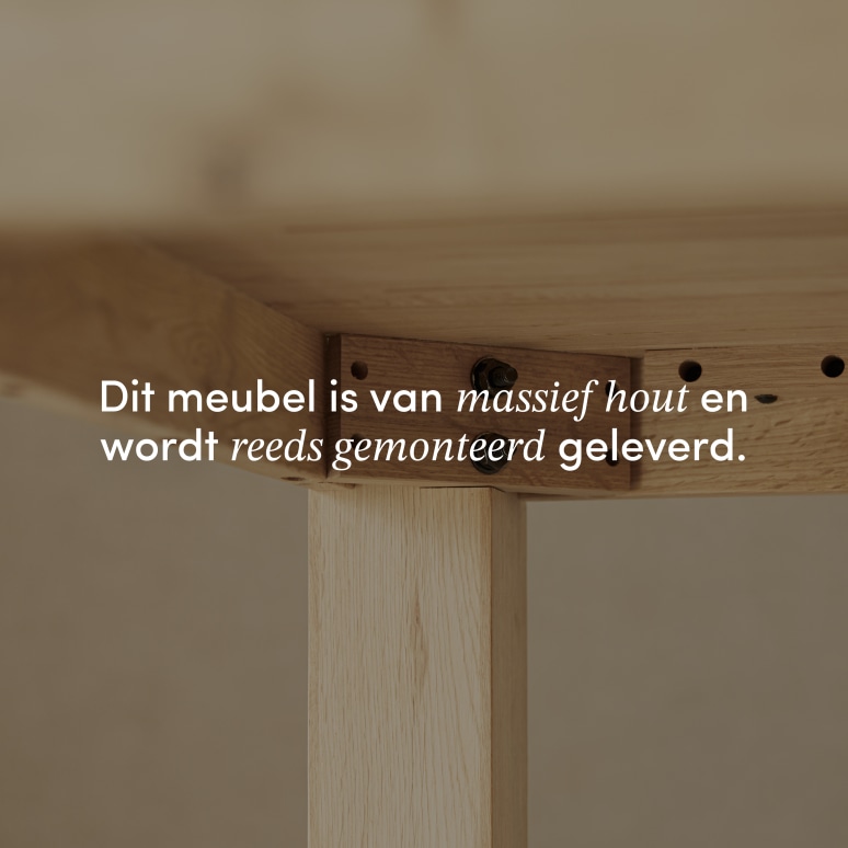 Eden - Massief eiken tafel voor 2/4 personen