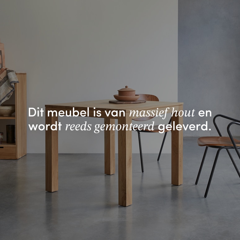 Eden - Massief eiken tafel voor 2/4 personen