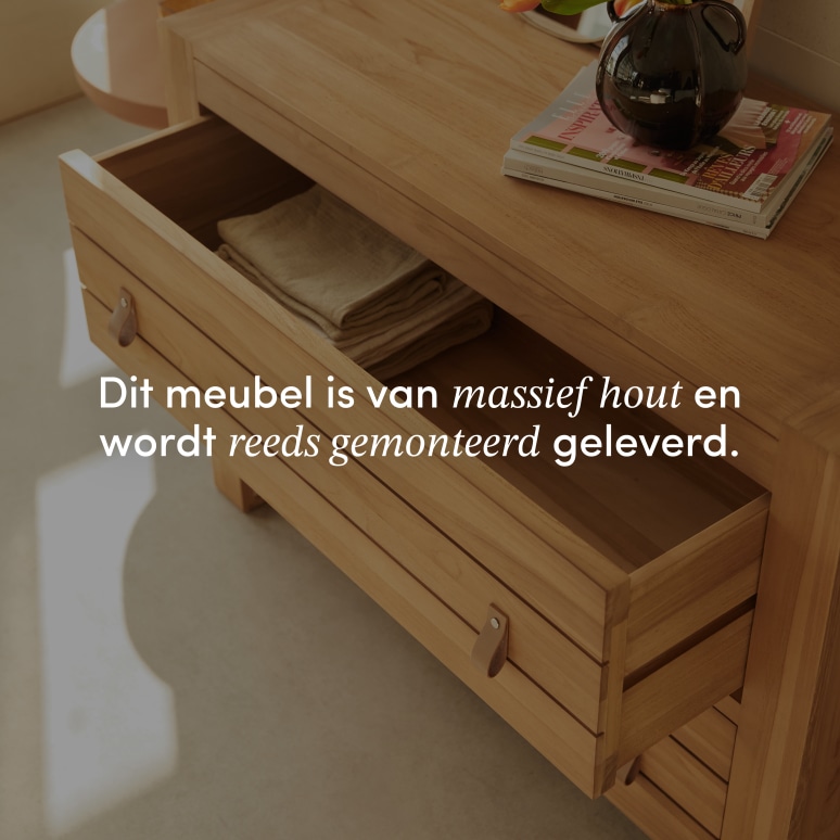 Minimalys - Commode van massief teakhout