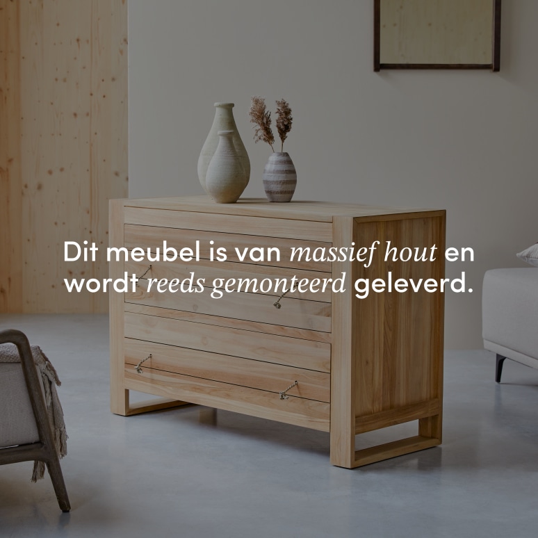 Minimalys - Commode van massief teakhout