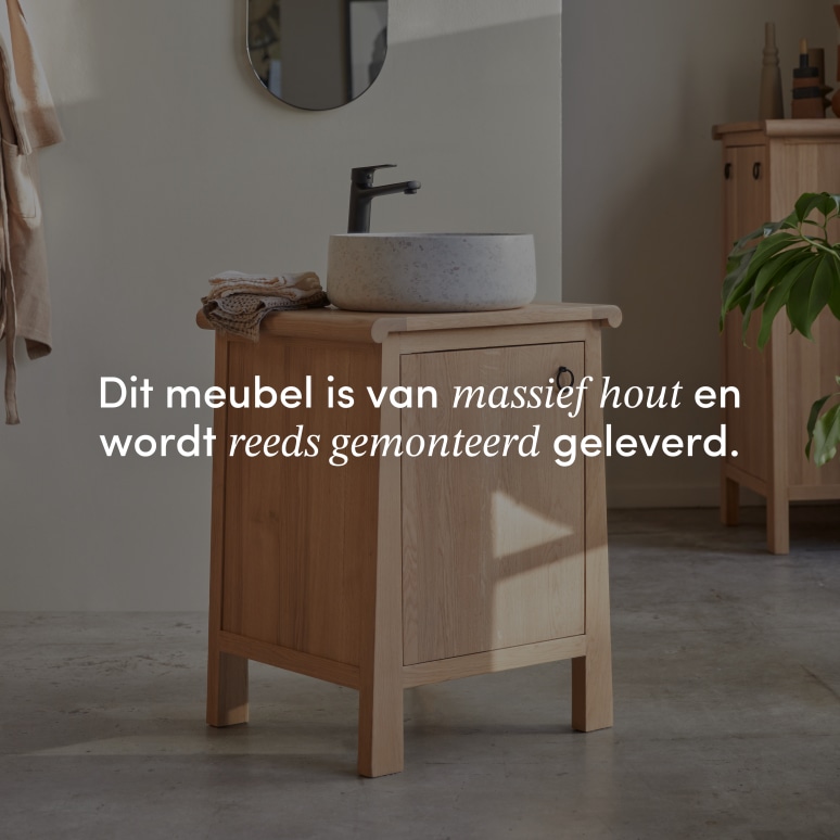 Volute - Massief eiken badmeubel 65 cm