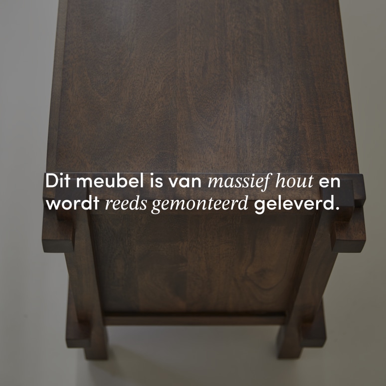 Arko - Tv-meubel met 2 laden van massief mangohout 120 cm