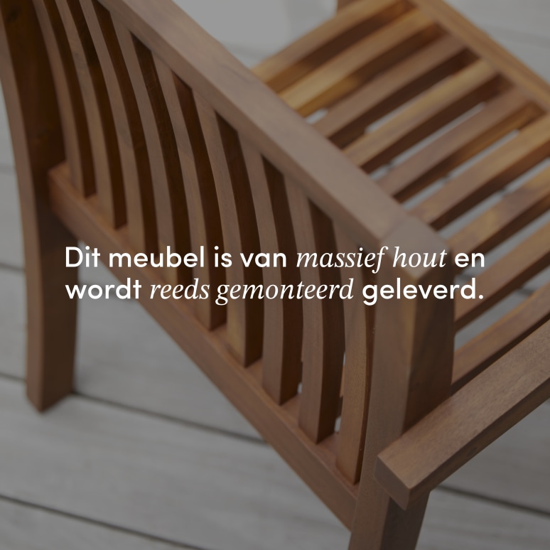 Pilar - Set van 2 leunstoelen in massief acacia