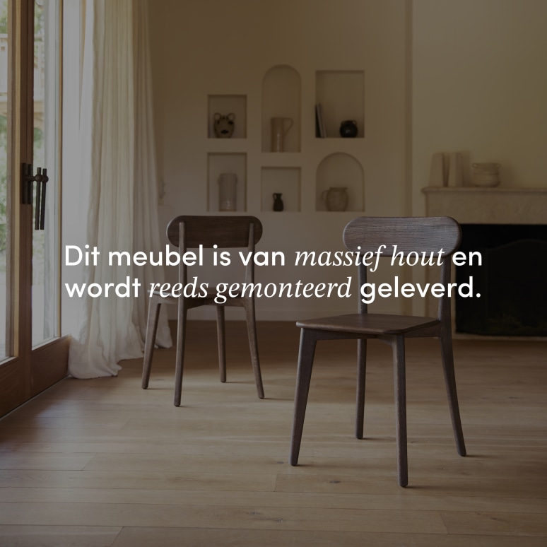 Abel - Stoel van bruin massief eikenhout