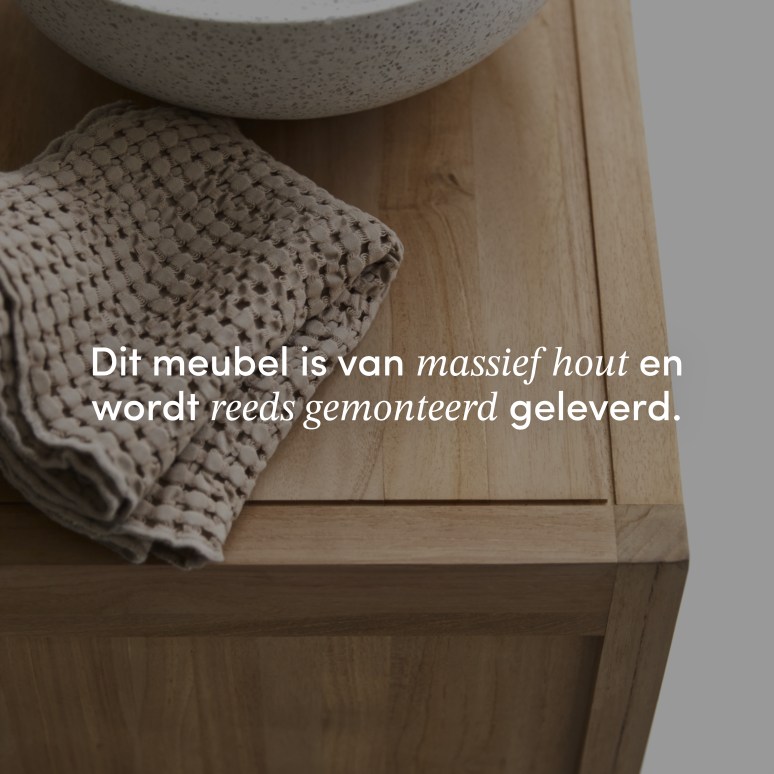 Arty - Massief teakhouten wastafelmeubel 60 cm