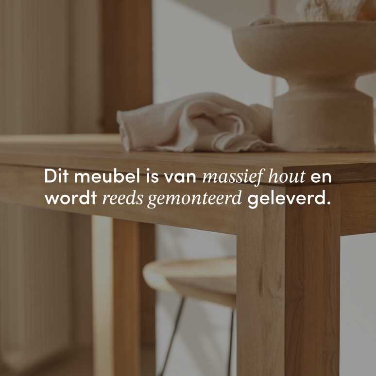 Eden - Massief teakhouten bartafel voor 4/6 personen