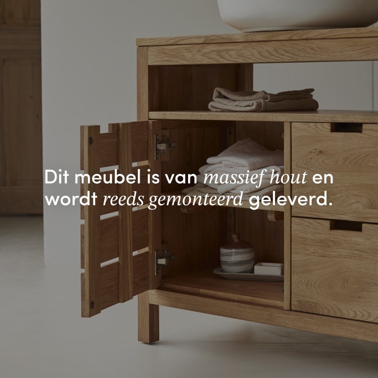 Serena - Massief eikenhouten badmeubel 80 cm