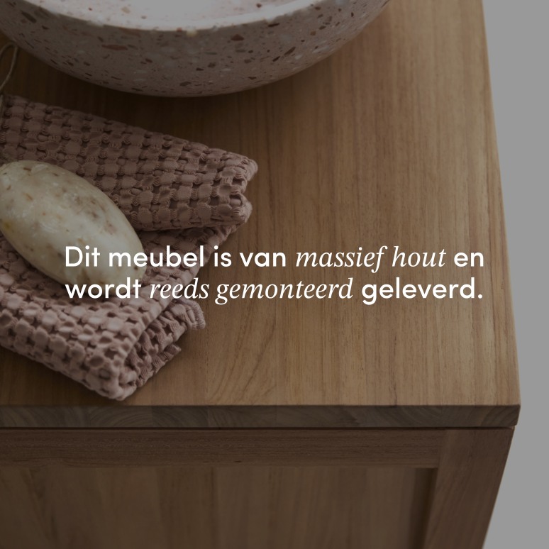 Serena - Massief teakhouten badmeubel 80 cm