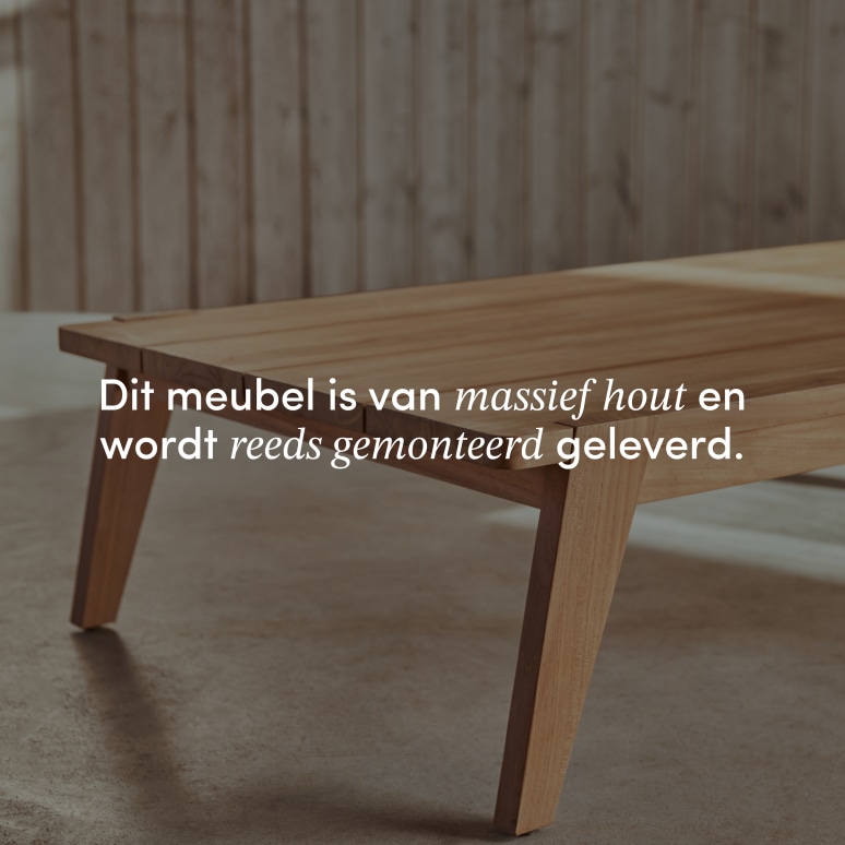 Olia - Lage tuintafel van massief teakhout