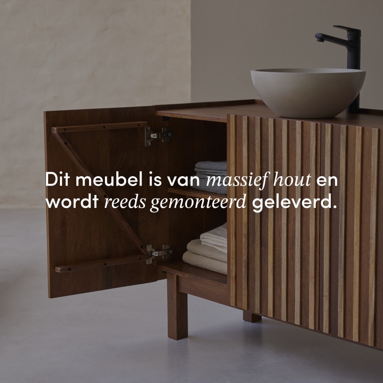 Milo - Badkamermeubel van mangohout 164 cm