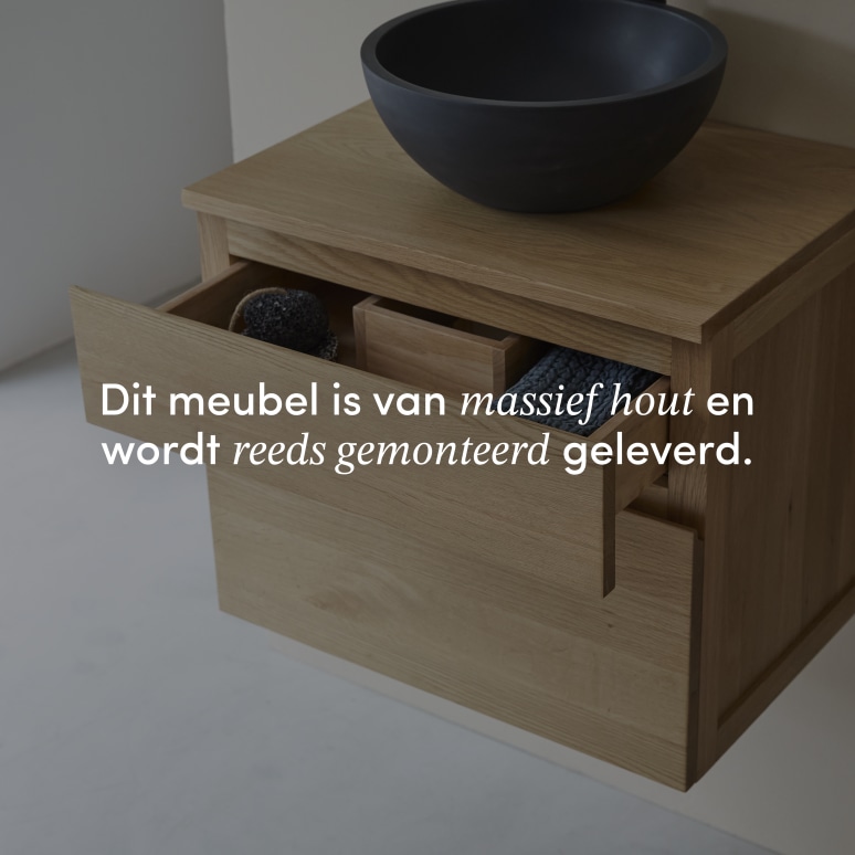 Jacob - Massief eikenhouten wastafelmeubel 60 cm