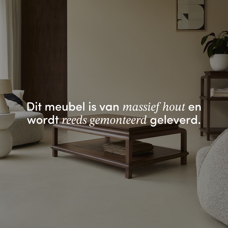 Achille - Rechthoekige salontafel van massief acacia