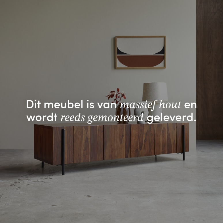 Honorine - Laag tv-meubel van massief palissander 170 cm