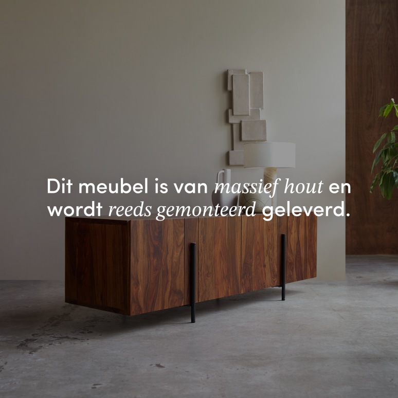 Honorine - Lage buffetkast van massief palissander 165 cm