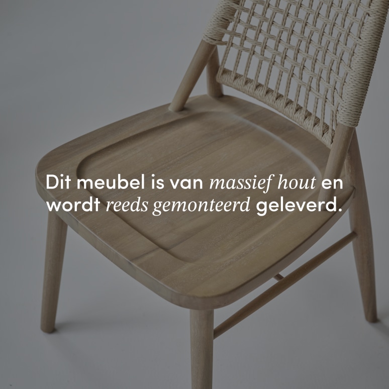 Arturo - Stoel van massief acaciahout en geweven stof