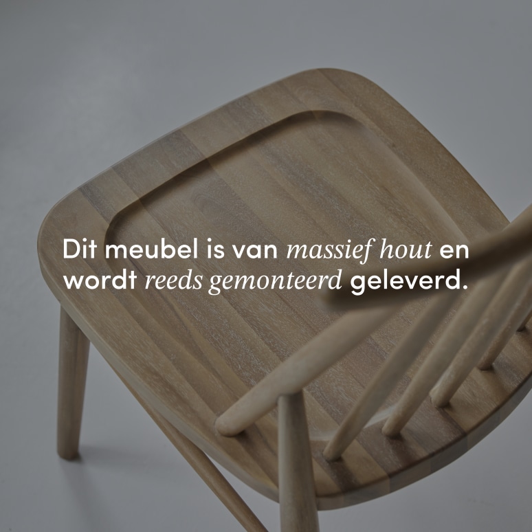 Léa - Stoel in massief acaciahout