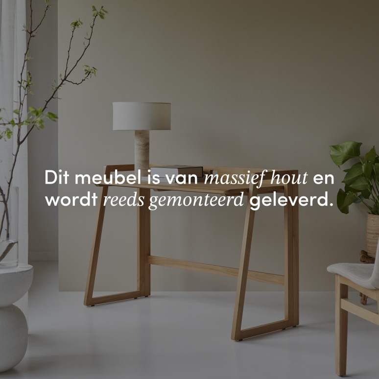 Philip - Vouwbureau van licht massief teakhout