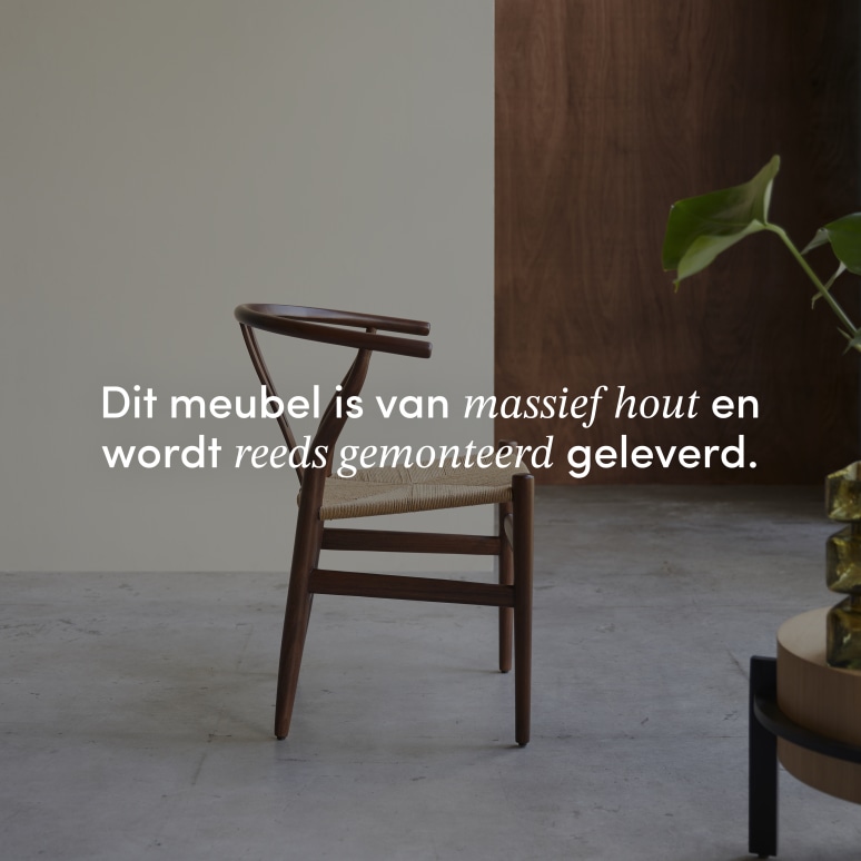 Blaise - Stoel van donker massief teakhout met vlechtwerk