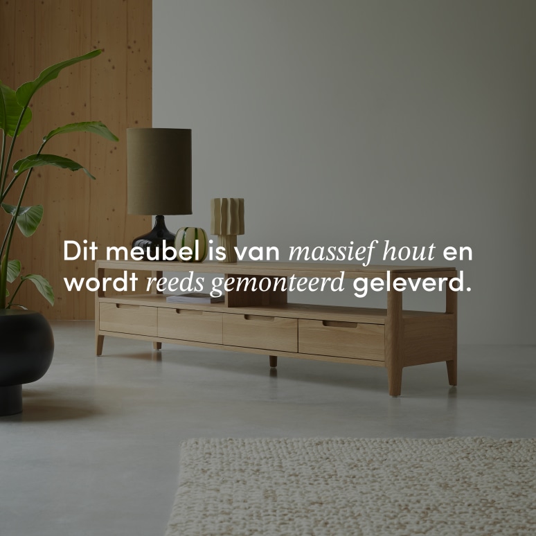 Arto - Tv-meubel van massief eikenhout 180 cm