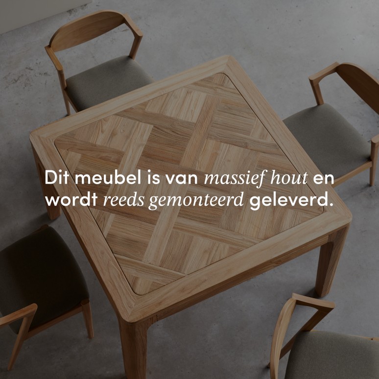 Ruth - Tafel van gerecycled massief teakhout voor 4/6 personen